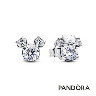 【Pandora 官方直營】迪士尼米奇與米妮璀璨造型耳環