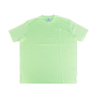 【Y-3 山本耀司】Y-3短袖純棉綠字LOGOT恤(平輸品/男款/螢光綠)