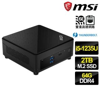 【msi 微星】cubi i5十核{青春無敵} 迷你電腦(i5-1235u/64g/2t m.2)