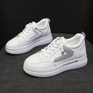 【K.W.】型-酷炫街舞水鑽鞋帶厚底休閒鞋(2色選一)