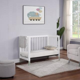 【LEVANA】minicolor三合一嬰兒床+高密度支撐棉床墊+大象寢具五件組＋保潔床包(兒童床/成長床/多功能床)
