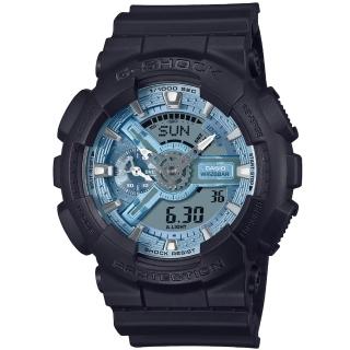 【CASIO 卡西歐】卡西歐G-SHOCK 運動錶 學生錶 電子錶-黑(GA-C110CD-1A2 台灣公司貨)