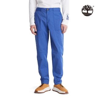 【Timberland】男款領頭羊藍有機棉Cordura EcoMade休閒長褲(A5XC9CY5)