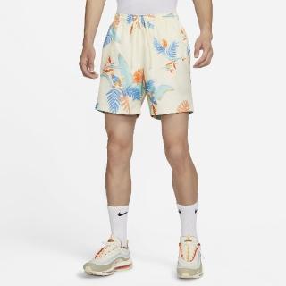 【NIKE 耐吉】短褲 NSW Shorts 男款 黃 寬鬆 抽繩 透氣 滿版印花 刺繡小勾(FQ0350-110)