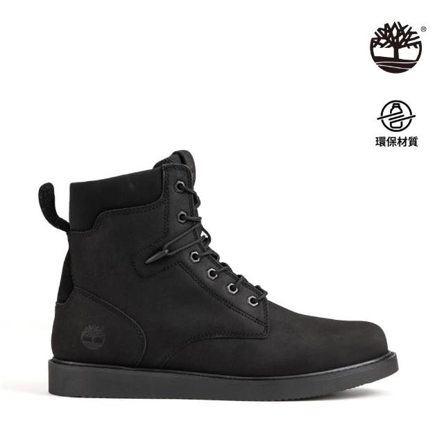 【Timberland】男款黑色磨砂革休閒靴(A5Y1W015)