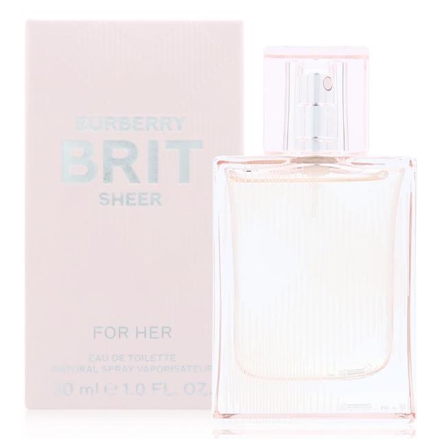 【BURBERRY 巴寶莉】Brit Sheer 粉紅風格女性淡香水 EDT 30ml(平行輸入)