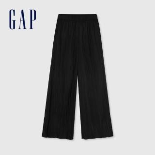【GAP】女裝 寬鬆鬆緊運動褲-炭黑色(872625)