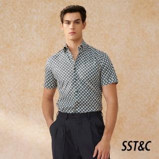 【SST&C 新品上市】幾何印花修身版短袖襯衫0412402004