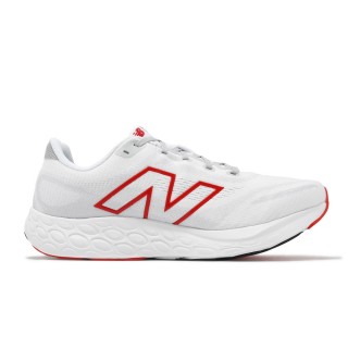【NEW BALANCE】NEW BALANCE 全白紅 2E寬楦 運動 男慢跑鞋 KAORACER M680LC8