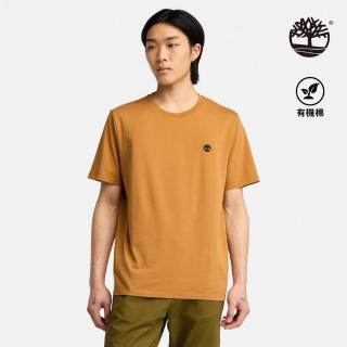 【Timberland】男款小麥色 Logo 休閒T恤(A6DKUP47)