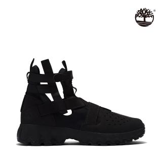【Timberland】男款黑色磨砂革涼鞋靴(A5RHV001)
