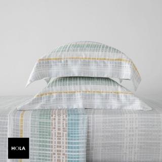 【HOLA】雨白天絲床包枕套三件組雙人