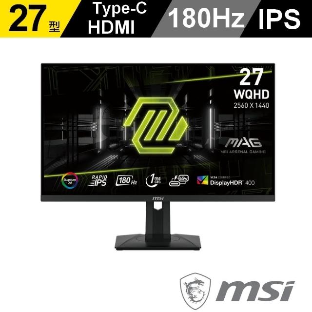 MSI 微星】MAG 274QRF QD E2 27型IPS 2K 180Hz 電競螢幕(WQHD/Type C