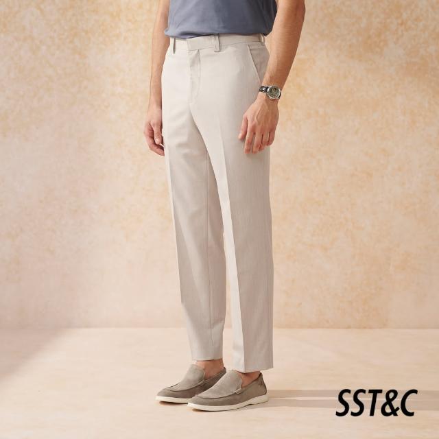 【SST&C 新品９折】米色修身西裝褲0212402004