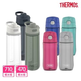 【THERMOS膳魔師】獨家2入_彈蓋輕水瓶710ml+500ml(TP4329+GP4040)