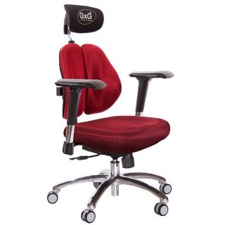 【GXG 吉加吉】雙軸枕 雙背電腦椅 鋁腳/4D金屬扶手(TW-2604 LUA7)