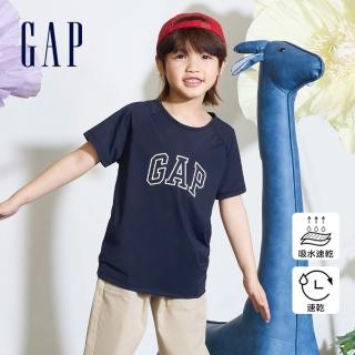 【GAP】兒童裝 Logo圓領短袖T恤-海軍藍(890530)