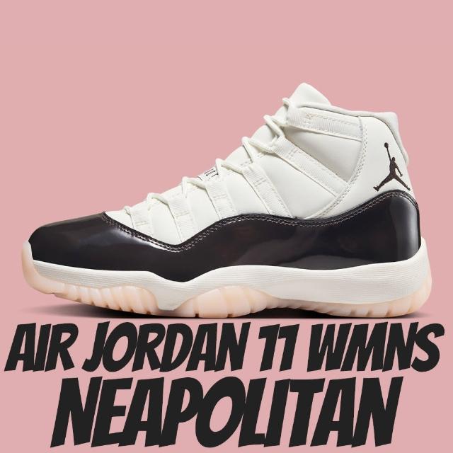 NIKE 耐吉】休閒鞋Air Jordan 11 W Neapolitan 黑白粉底女鞋AR0715-101