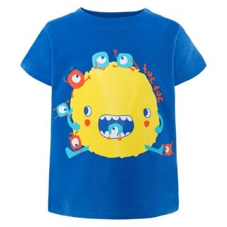 【tuc tuc】男童 藍黃毛球印花T恤 12M-6A MI4427(tuctuc baby 上衣)