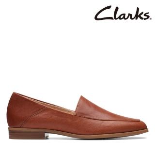 【Clarks】女鞋Sarafyna Freva 美好生活素面微方頭樂福鞋 平底鞋(CLF74828D)