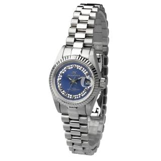 【ROSDENTON 勞斯丹頓】公司貨R1 銀炫時針 晶鑽機械腕錶-深藍面-女錶-錶徑25mm(6025LS-3U)