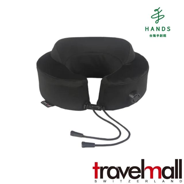 【台隆手創館】Travelmall自動充氣尊貴記憶頸枕-黑