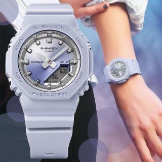 【CASIO 卡西歐】G-SHOCK WOMEN 迷你農家橡樹 夏季日落精巧雙顯錶-藍(GMA-P2100SG-2A 防水200米)