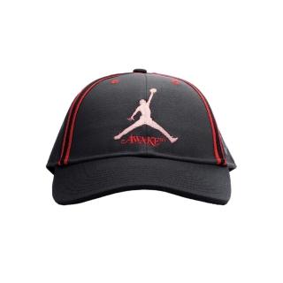 【NIKE 耐吉】Awake Ny x Jordan Cap 老帽 黑紅 FZ0625-070(Jordan 聯名款 服飾 帽子 老帽)