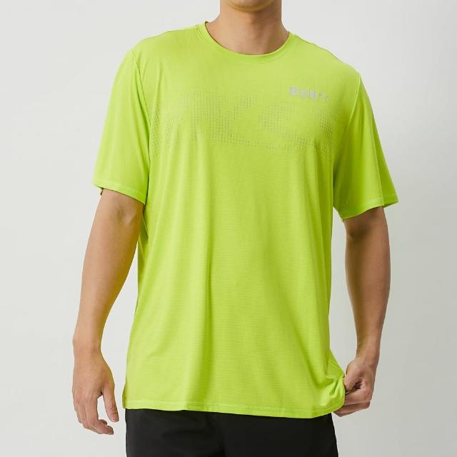 【PUMA】Run Fav 男款 螢光綠色 歐規 慢跑系列 快速排汗 圖樣 T恤 運動 休閒 短袖 52500339