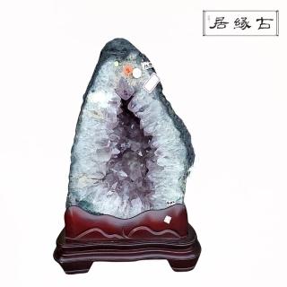 【古緣居】鎮宅招財巴西天然紫晶洞+底座(13.72公斤)