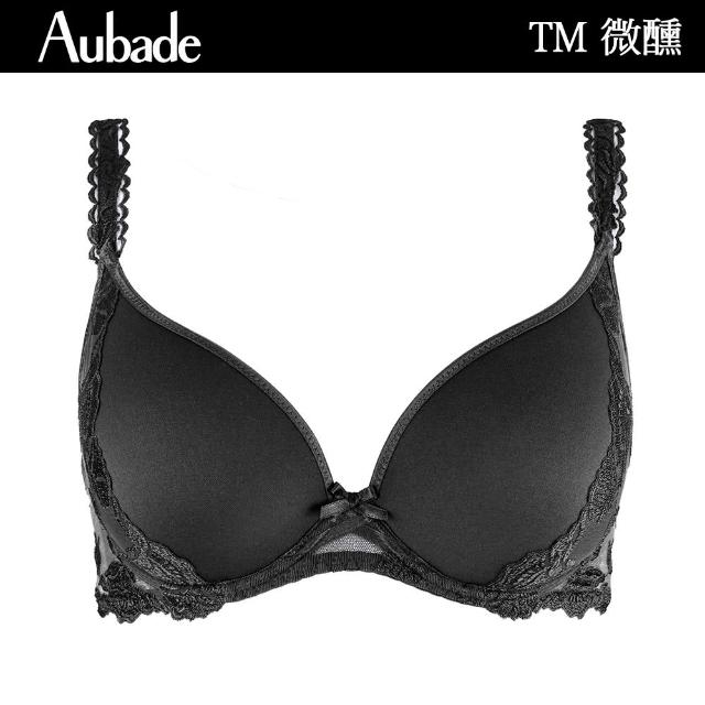 【Aubade】微醺無痕透氣薄襯內衣 舒適內衣 法國進口 女內衣(TM-黑.藍)