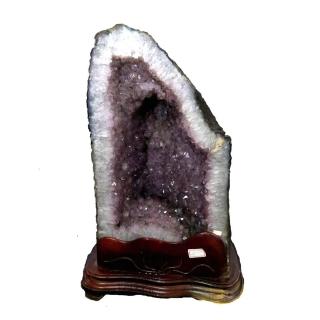 【古緣居】紫氣東來 巴西天然紫水晶洞 +底座(31.1公斤)