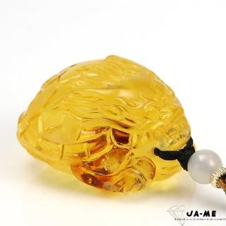 【JA-ME】天然琥珀波羅的海高淨體金珀俏糖色龍龜項鍊 13.8克(母親節/送禮)