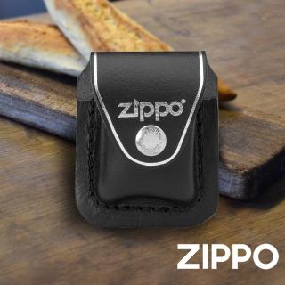 【Zippo】打火機鐵夾皮套-黑色(美國防風打火機)