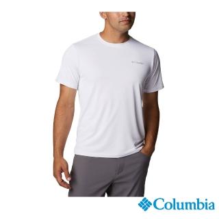 【Columbia 哥倫比亞 官方旗艦】男款-Columbia Hike快排短袖上衣-白色(UAE14190WT/IS)