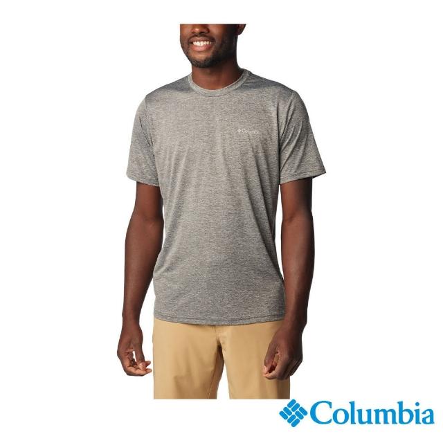 【Columbia 哥倫比亞】男款-Columbia Hike快排短袖上衣-深灰色(UAE14190DY/IS)