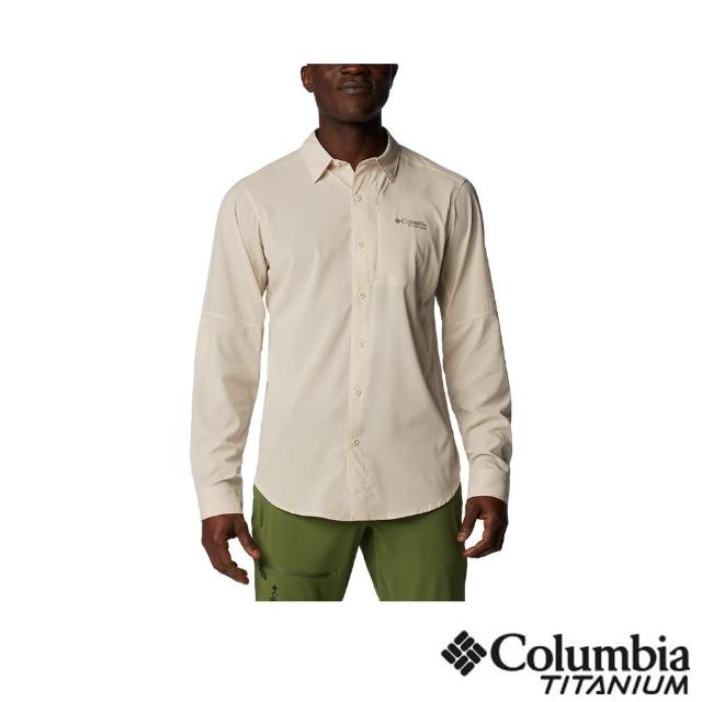 【Columbia 哥倫比亞】男款-鈦 Cirque River酷涼快排長袖襯衫-卡其(UAE47620KI/IS)