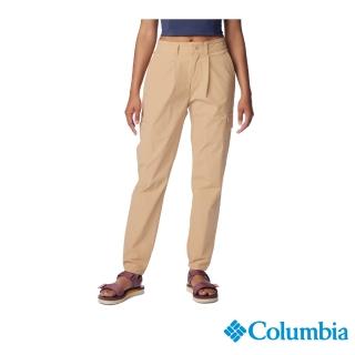 【Columbia 哥倫比亞 官方旗艦】女款-Boundless Trek防潑水口袋工作褲-卡其(UAK04570KI/IS)