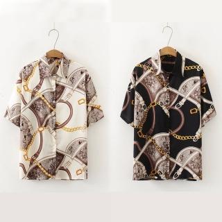 【K.W.】現貨韓國設計舒活特質短袖襯衫上衣(共2色)