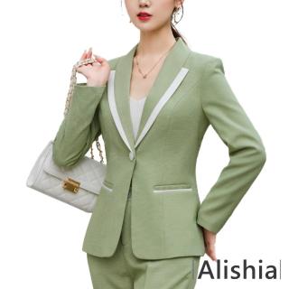 【Alishia】名流模範高級感精緻氣質西裝外套 S-4XL(現+預 綠 / 藍 / 黑 / 紫)