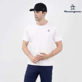 【Munsingwear】企鵝牌 男款白色下襬開叉純棉舒適短袖T恤 MGTL2509