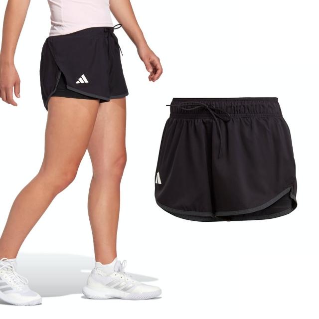 【adidas 愛迪達】Club Short 女款 黑色 訓練 運動 輕量 吸濕 排汗 短褲 HT7194