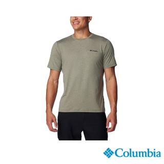 【Columbia 哥倫比亞 官方旗艦】男款-Tech Trail防曬UPF50快排短袖上衣軍-綠色(UAE55450AG/IS)