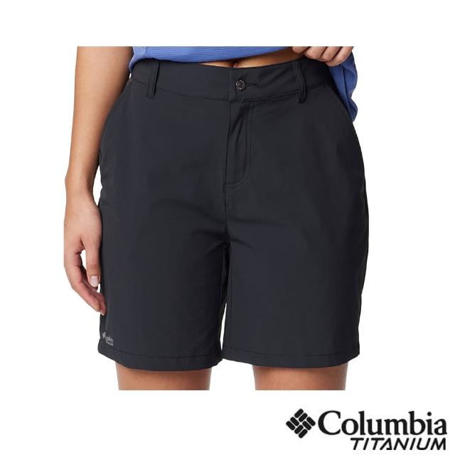 【Columbia 哥倫比亞】女款-鈦Summit Valley防潑快乾短褲-黑色(UAR75780BK/IS)
