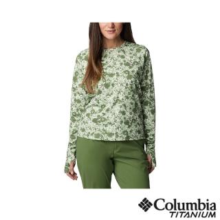 【Columbia 哥倫比亞】女款-鈦 Summit Valley超防曬UPF50快排長袖上衣綠色花紋(UAE51640GA/IS)