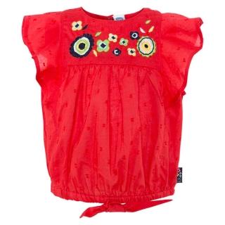 【tuc tuc】女童 紅繡花縮口平織上衣 12M-6A MJ154469(tuctuc baby 上衣)