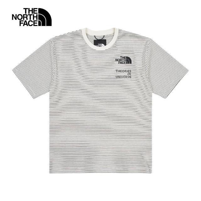 【The North Face 官方旗艦】北面UE男款米白色舒適透氣短袖T恤｜885PQLI
