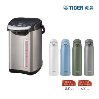 【TIGER 虎牌】日本製VE無蒸氣節能省電真空保溫熱水瓶 5L(PIE-A50R/MCT-T060)