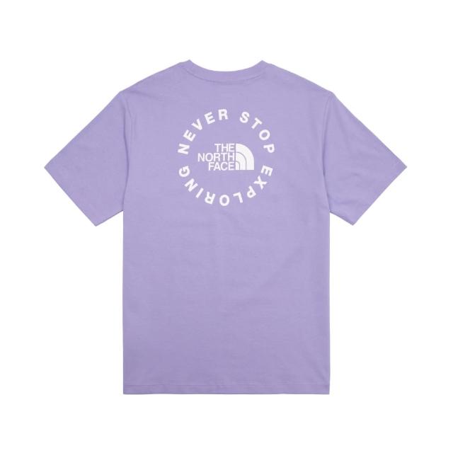 【The North Face】TNF 短袖上衣 品牌標語LOGO M ELBIO GRAPHIC SS TEE - AP 男 紫(NF0A88GCPJO)