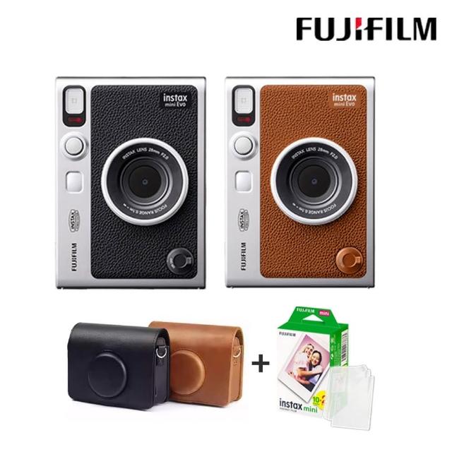 【FUJIFILM 富士】Instax Mini EVO 混合式數位拍立得相機 原廠公司貨(專用皮套空白底片20張...超值組)